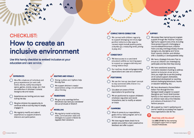 How To Create An Inclusive Environment Victorian Inclusion Agency 